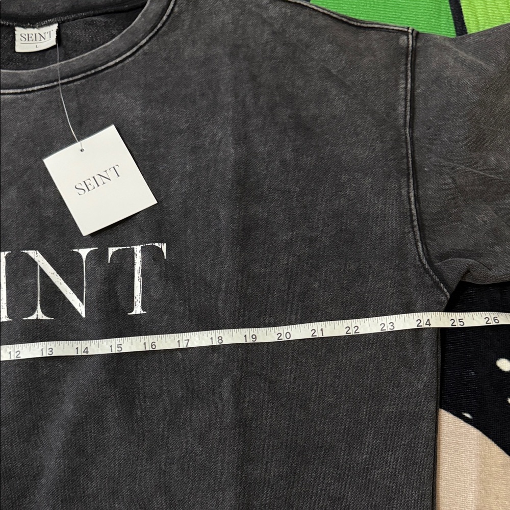 Seint Beauty Cropped Acid Wash Crewneck - Picture 7 of 13